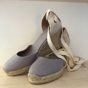 Soludos Lace-Up Espadrille Wedges